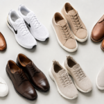Collection of shoes including Nike shoes arranged on a clean background - shoe buying guide